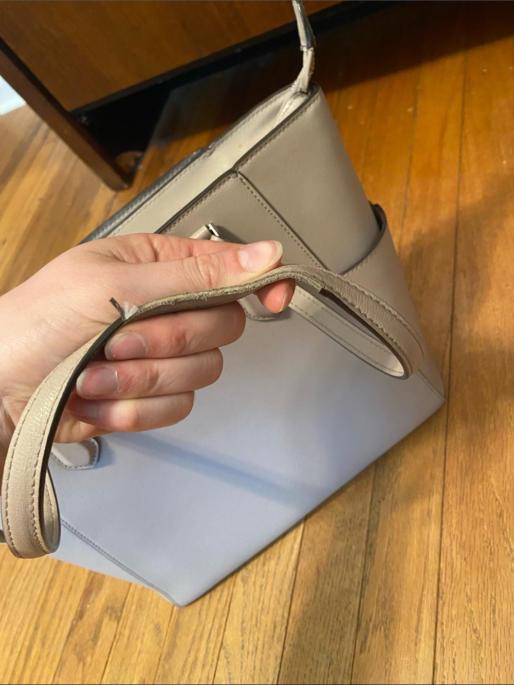 kate spade leather tote in light beige - Picture 2 of 5